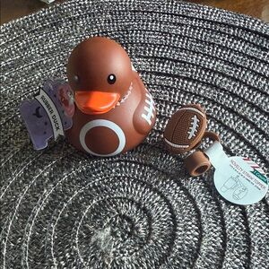 Target Brown Football Rubber Duck